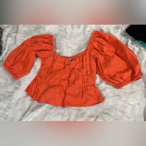 Target Orange Crop Top